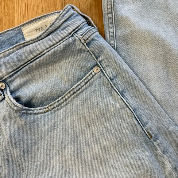rag & bone Men's Light Wash Slim Jeans